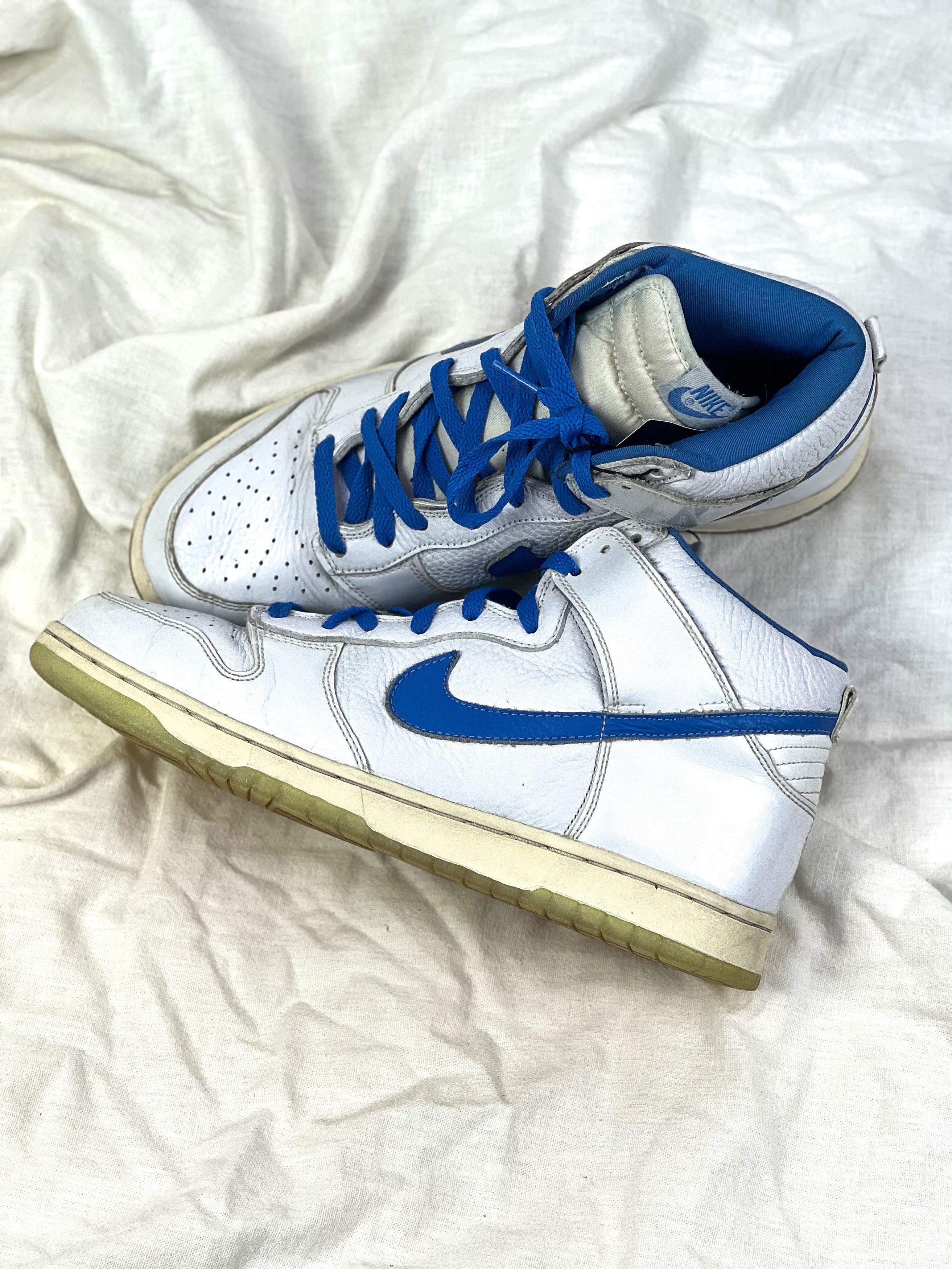 Nike × Vintage NIke Dunk High UNC white University blue DS 2002 Size US 12 / EU 45 - 4 Thumbnail