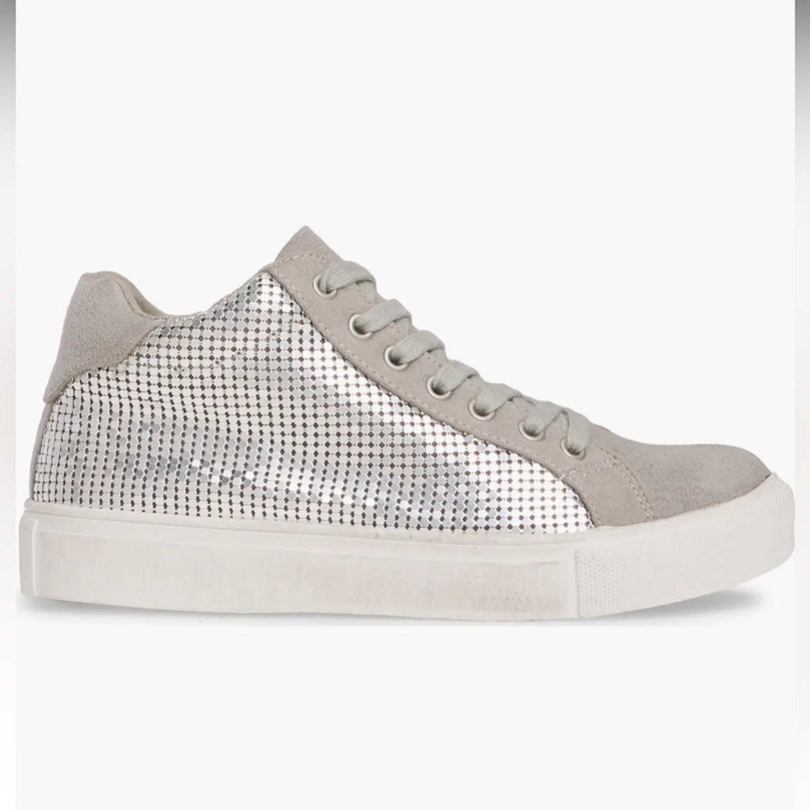 Matisse METALLIC MESH HI TOP SNEAKERS SILVER 7.5 Coconuts by Matisse Size US 7.5 / IT 37.5 - 1 Thumbnail