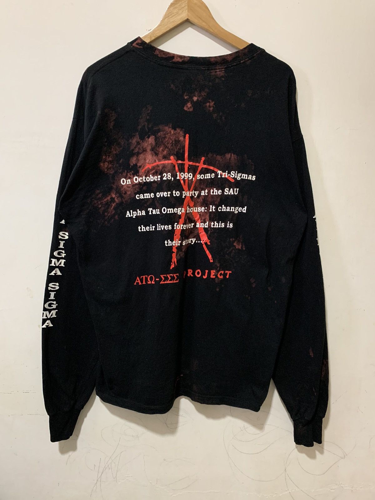 Fruit Of The Loom Vintage Alpha Tau Omega X Sigma Long Sleeve Tee Size US XL / EU 56 / 4 - 1 Thumbnail