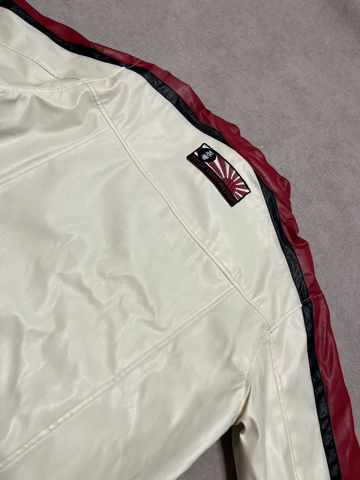 Vintage Japan Vintage Race Jacket Mens Nippon Faux Leather Y2K Biker Size US S / EU 44-46 / 1 - 5 Thumbnail
