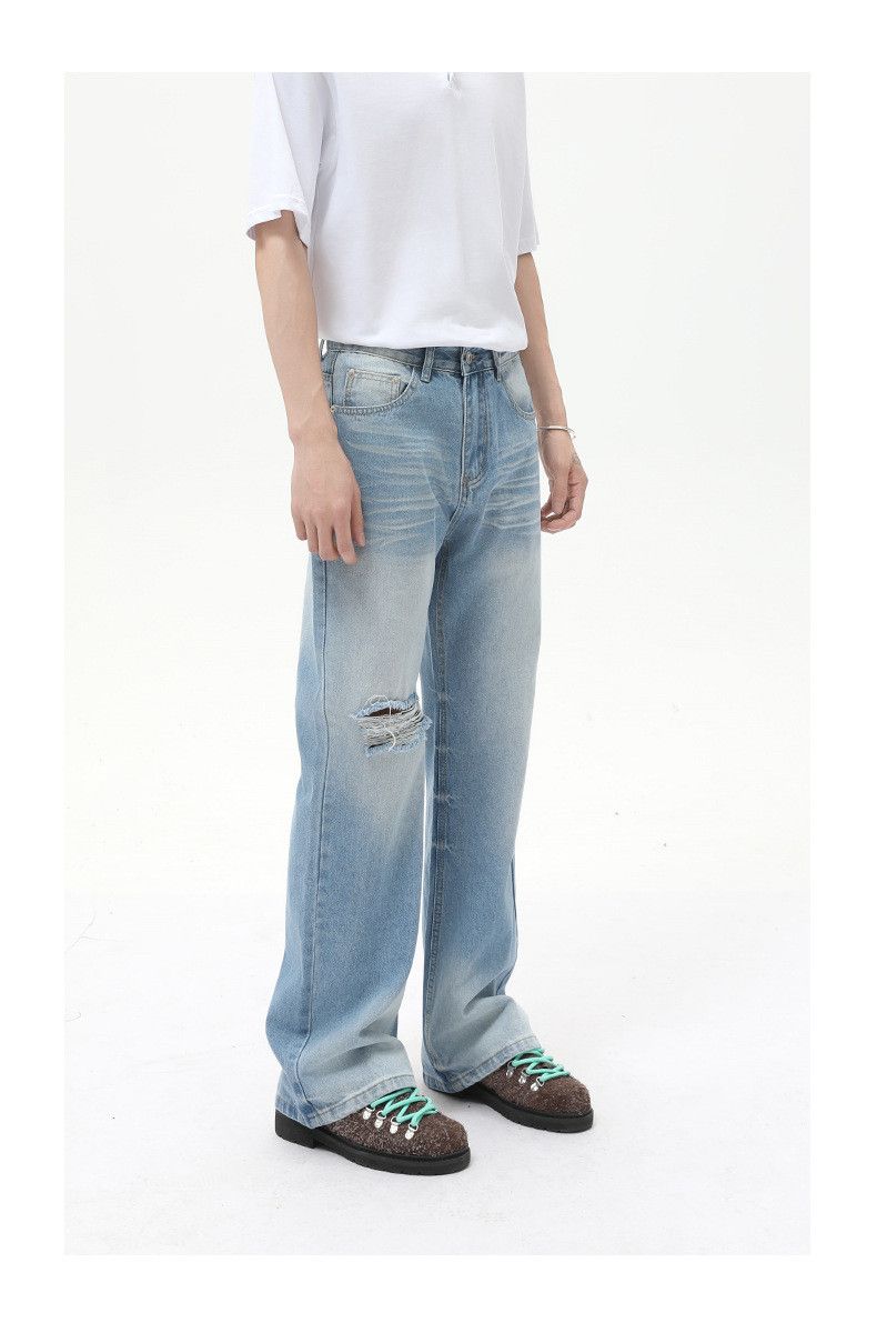 Japanese Brand × Jean Japanese retro fashionable ripped casual flared washed jeans Size US 32 / EU 48 - 2 Thumbnail