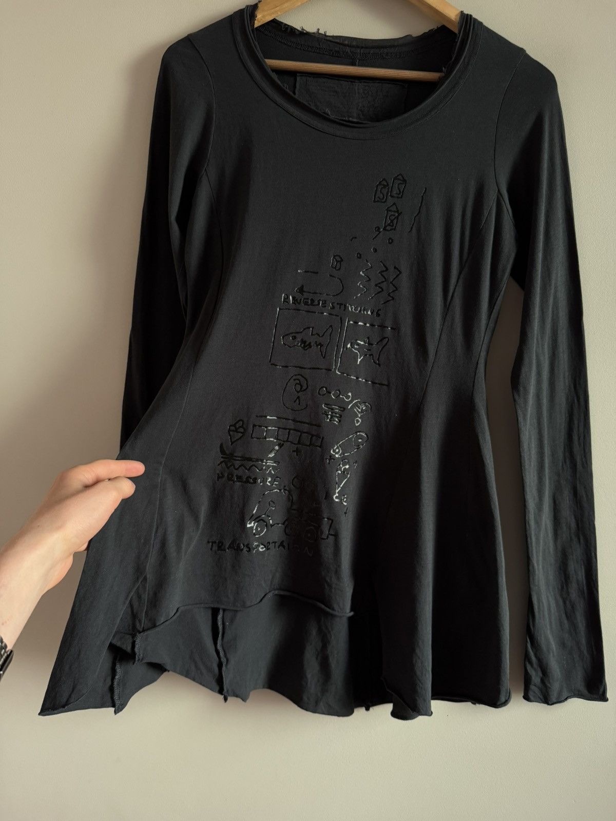 Rundholz Rundholz Asymmetric Gothic Longsleeve Raw Hem Size S / US 4 / IT 40 - 4 Thumbnail