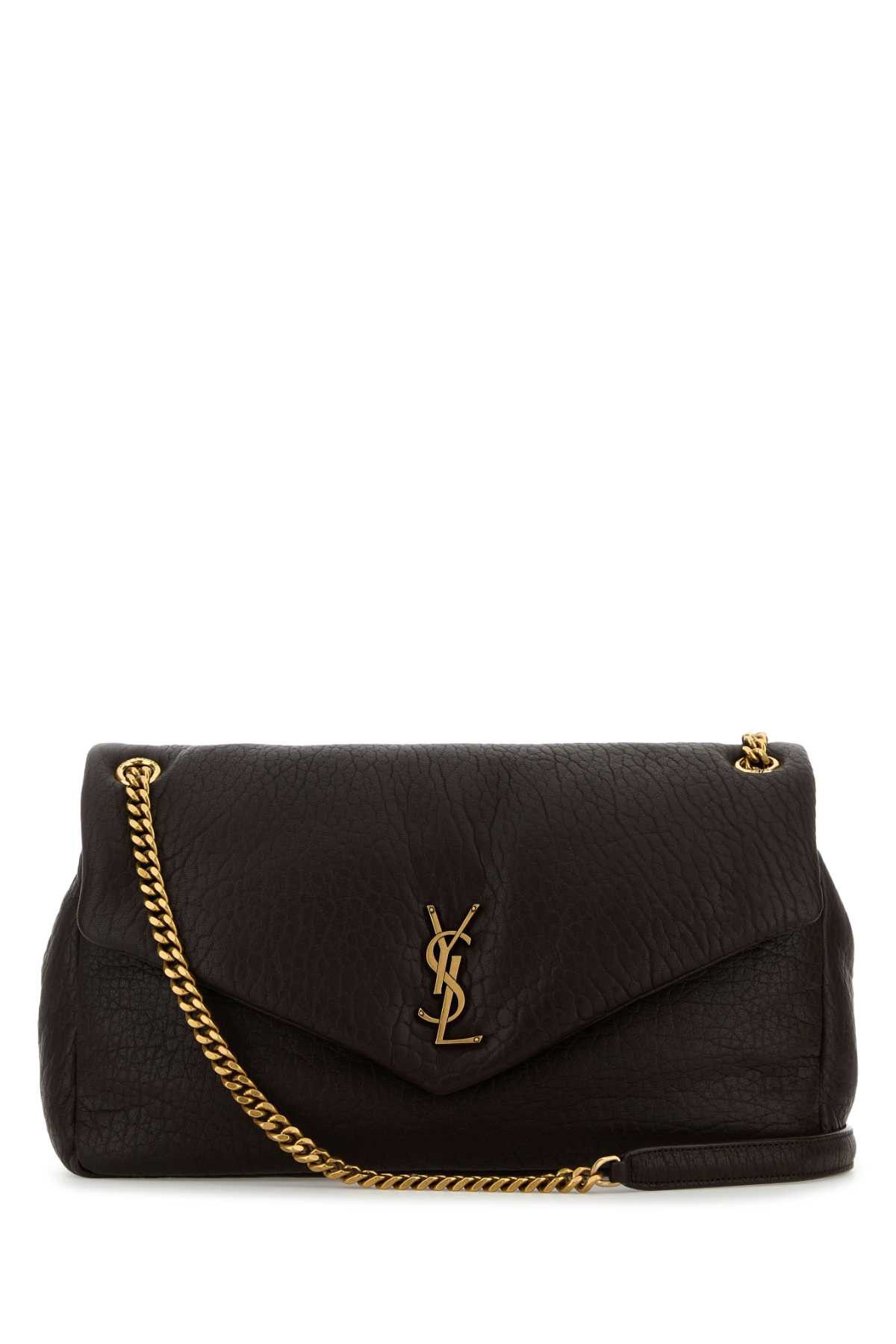 Saint Laurent Paris Dark Brown Leather Big Calypso Shoulder Bag Size ONE SIZE - 1 Thumbnail