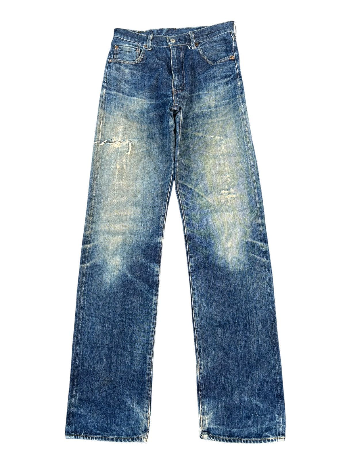 Levi's TRASHER LEVI'S BIG E 502 FADED SELVEDGE DISTRESSED DENIM Size US 30 / EU 46 - 1 Thumbnail