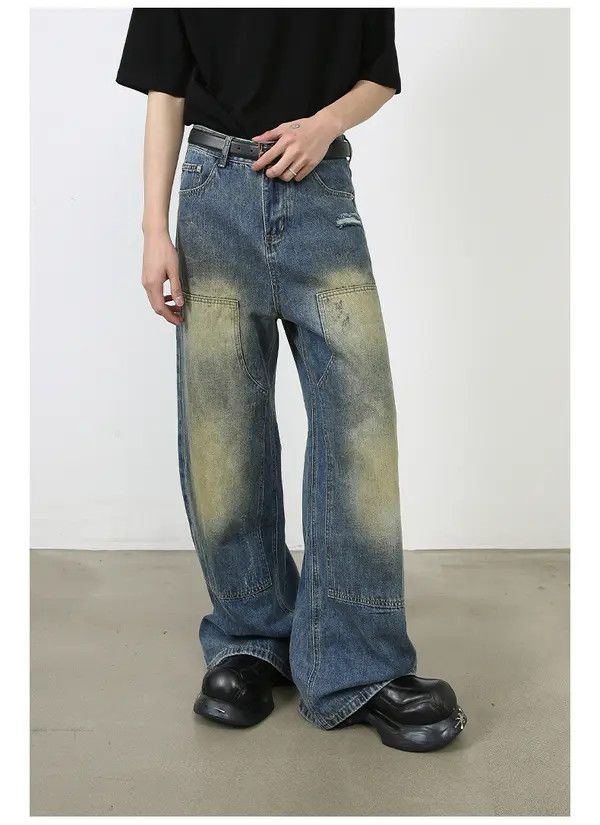 VIBE Vintage American high street loose distressed work jeans Size US 32 / EU 48 - 4 Thumbnail