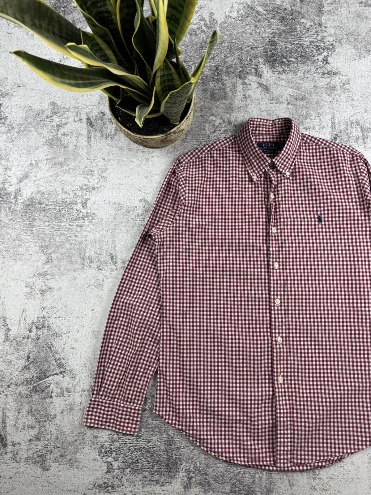 Polo Ralph Lauren Polo Ralph Lauren Cherry Basic Blank Longsleeve Button Shirt Size US M / EU 48-50 / 2 - 4 Thumbnail