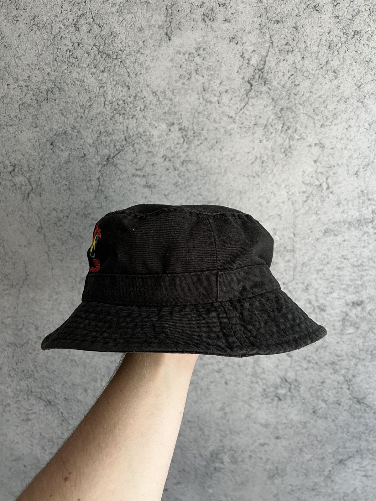 Vintage Vintage Bucket Hat 2001 Y2K Style Black 00s Rare Size 42 - 13 Thumbnail