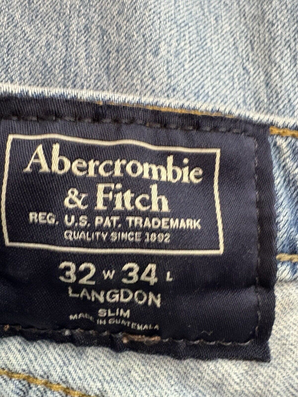 Abercrombie & Fitch Abercrombie & Fitch Distressed Slim 32x34 Jeans Size US 32 / EU 48 - 9 Thumbnail
