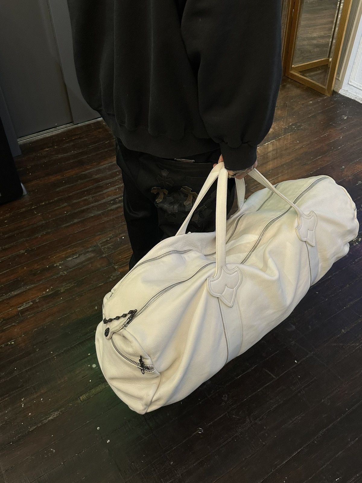 Chrome Hearts CHROME HEARTS XXXL WHITE FLUR DUFFLE Size ONE SIZE - 4 Thumbnail