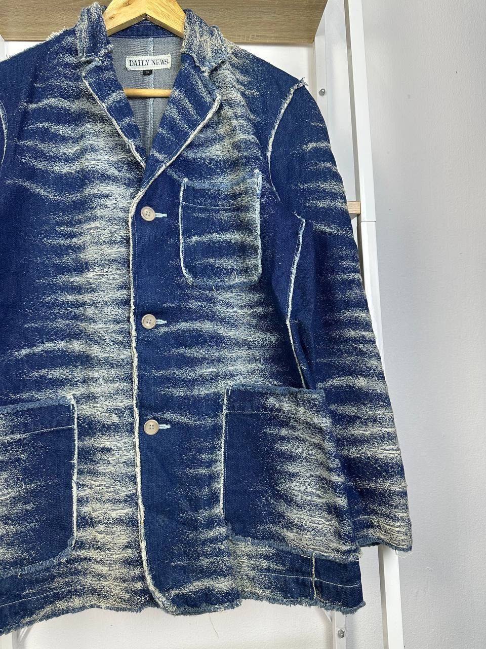 If Six Was Nine × Japanese Brand DAILY NEWS RARE DESIGN LIKE DENIM JACKET Size US M / EU 48-50 / 2 - 3 Thumbnail