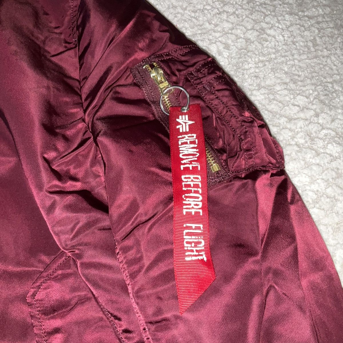 Other Alpha Industries Bomber Jacket Burgandy Size US L / EU 52-54 / 3 - 2 Thumbnail