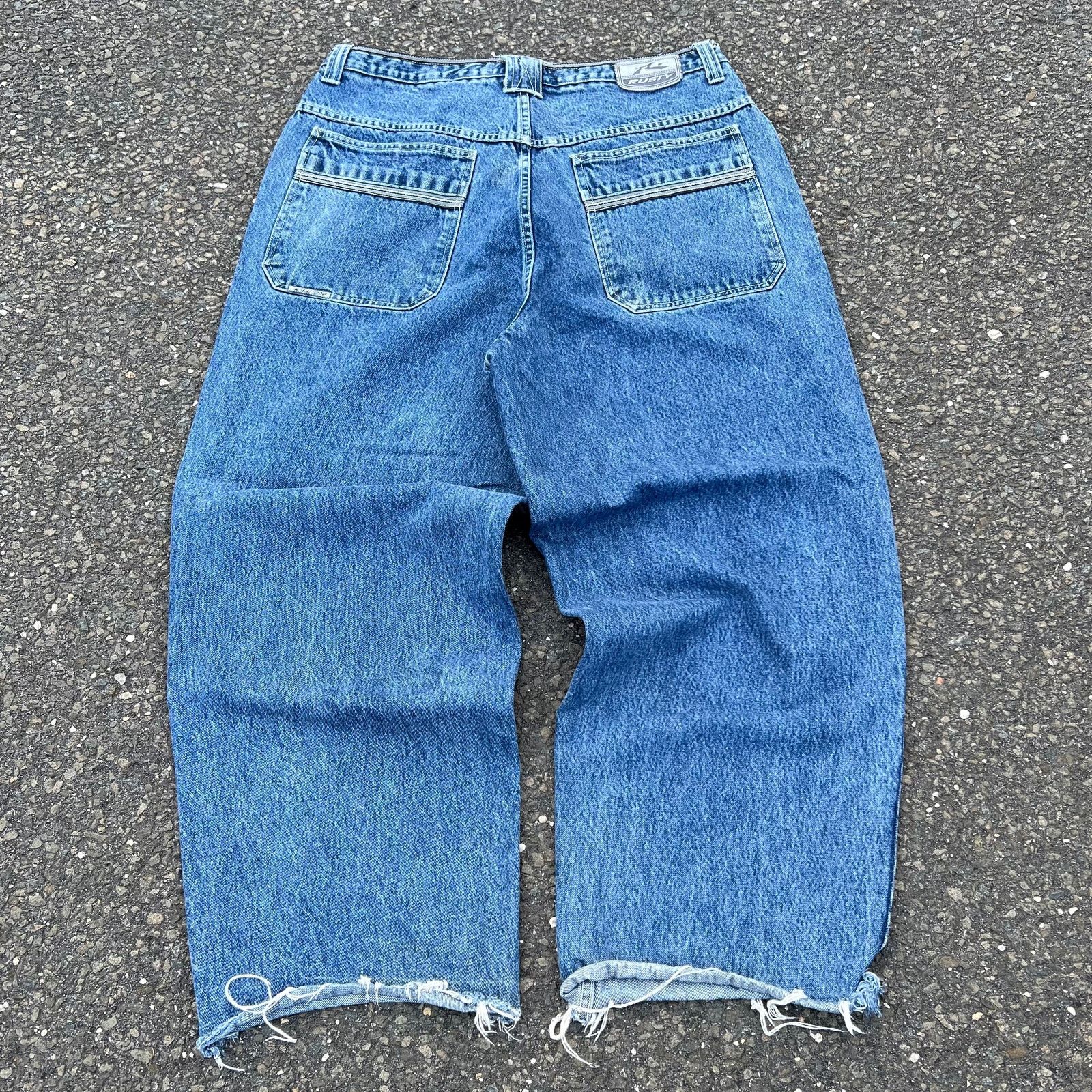 image of Vintage Rusty Baggy Y2K Wide Leg Denim Blue Jeans, Men's (Size 36)