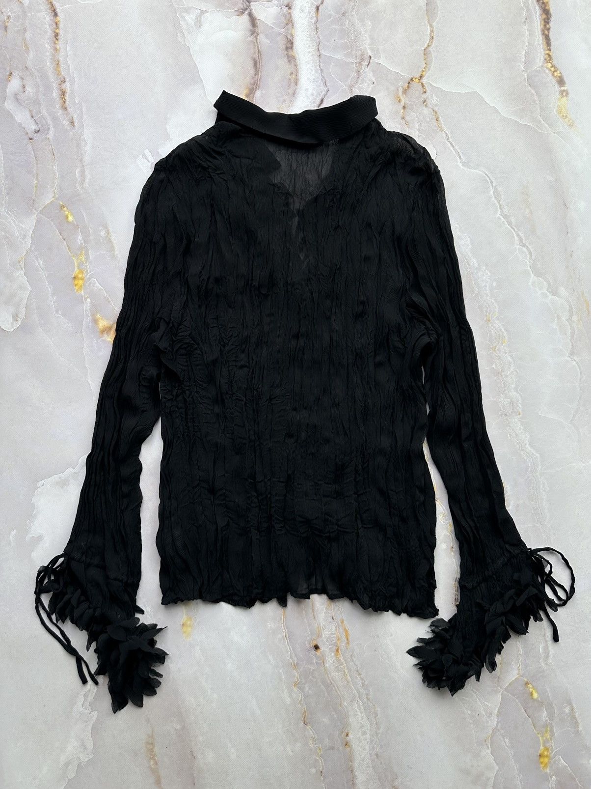 Japanese Brand Vintage Mesh Blouse Size L / US 10 / IT 46 - 7 Thumbnail