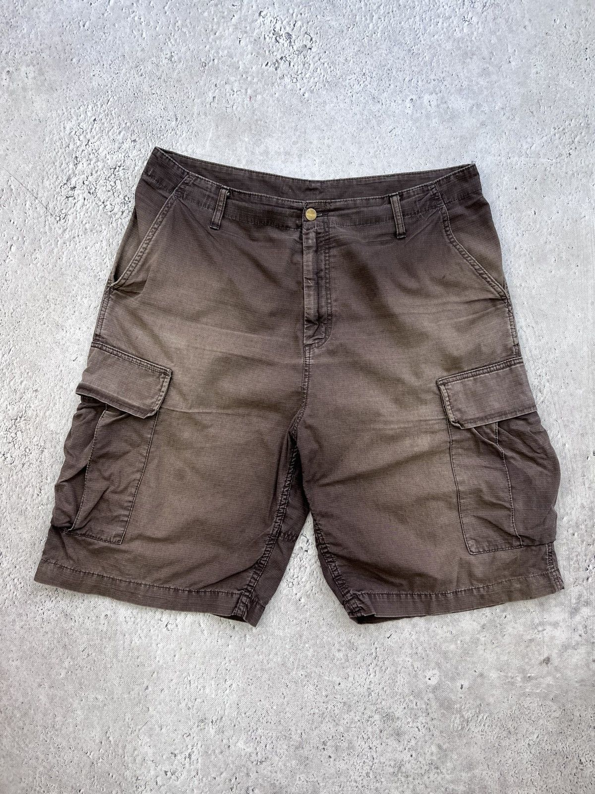 VINTAGE SUN FADED CARHARTT Y2K CARGO PANTS SHORTS WASHED