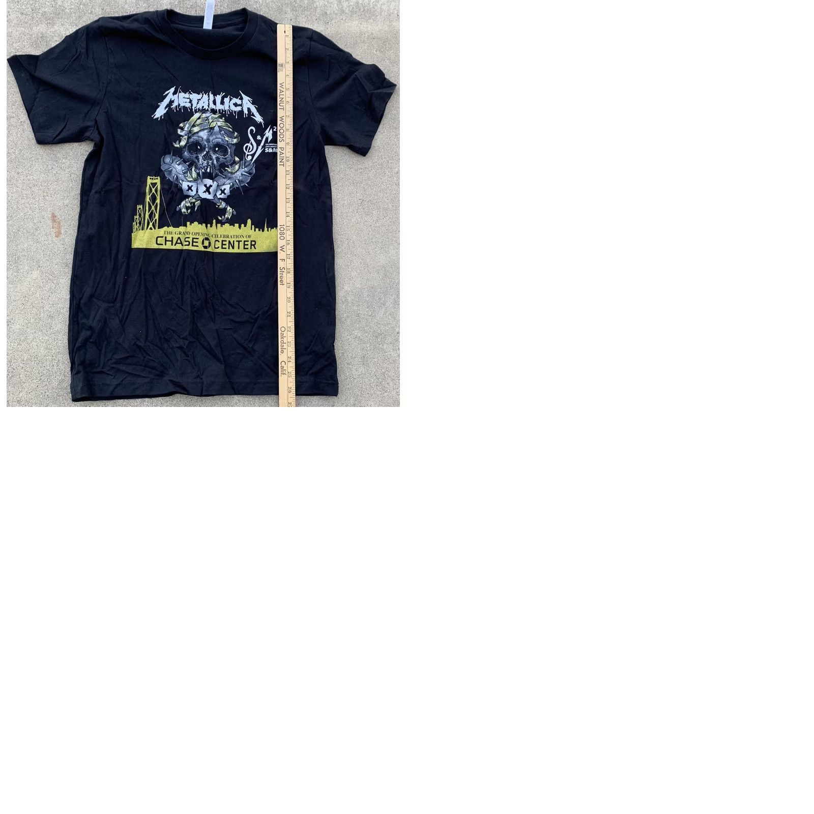 Vintage Metallica S & M 2 Celebrating 20th Anniversary Tee Chase Center Grand Opening Black Short Sleeve T-Shirt Unisex Adults Size S Size US S / EU 44-46 / 1 - 8 Thumbnail