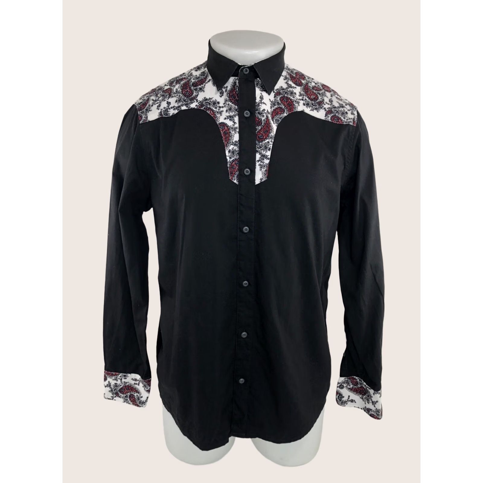 Vintage ROCK ROLL N SOUL Western PAISLEY YOKE Cowboy Shirt Mens S Black Size US S / EU 44-46 / 1 - 1 Thumbnail