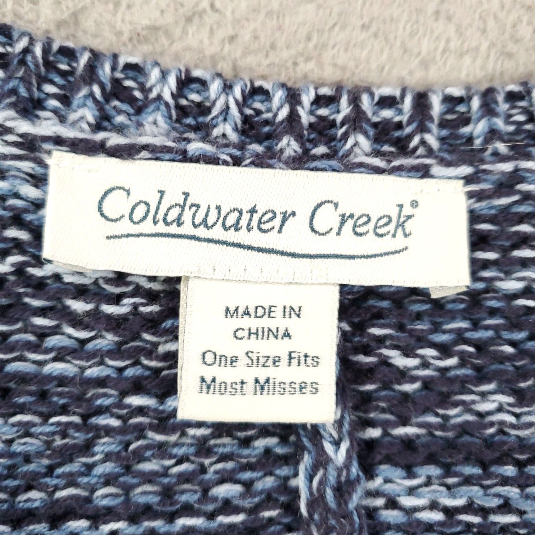 Coldwater Creek Coldwater Creek Sweater Women One Size Multicolor Geometric Knit Pullover Cap Sleeve Round Neck Womens Size ONE SIZE - 7 Thumbnail