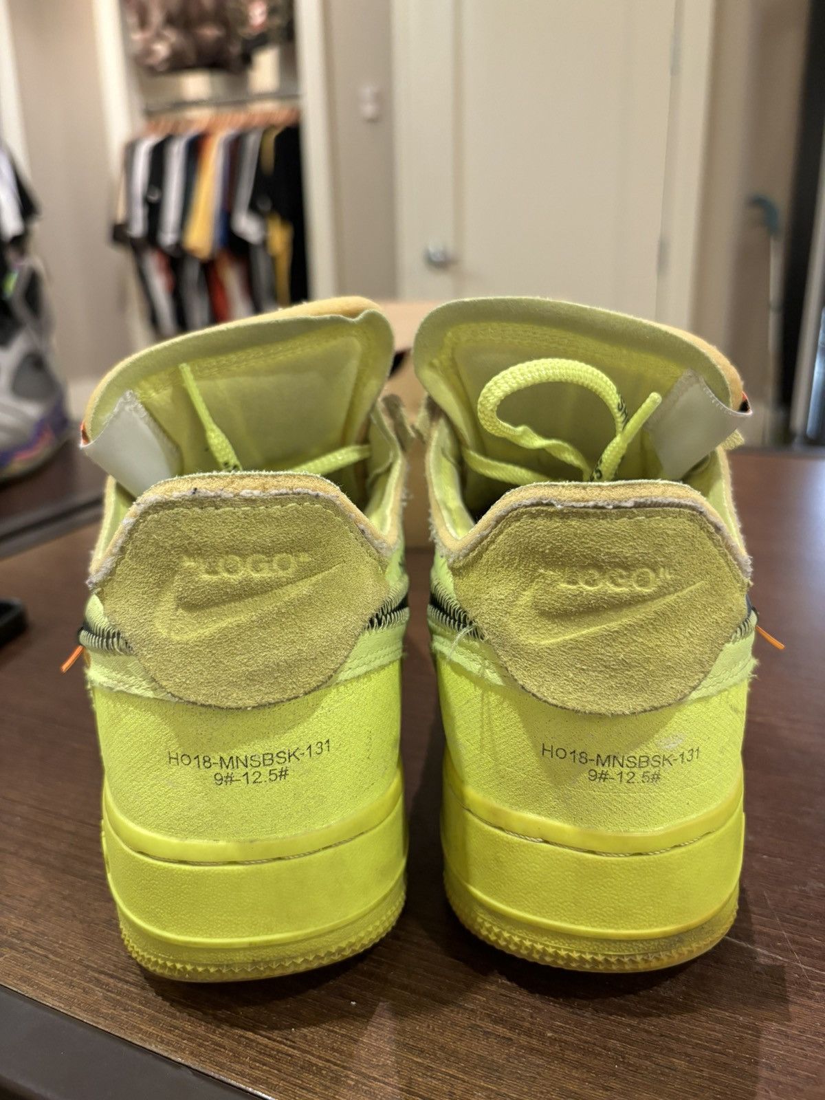Nike × Off-White Nike Air Force 1 Low ‘Volt’ ‘Off-White’ Size US 10 / EU 43 - 6 Thumbnail