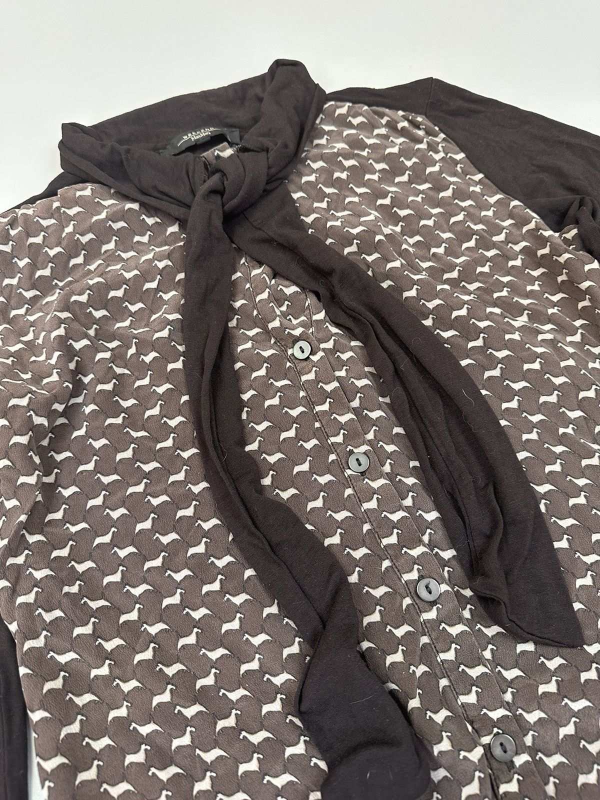 Weekend Max Mara Monogram Brown Blouse Max Mara Weekend Size M / US 6-8 / IT 42-44 - 2 Thumbnail