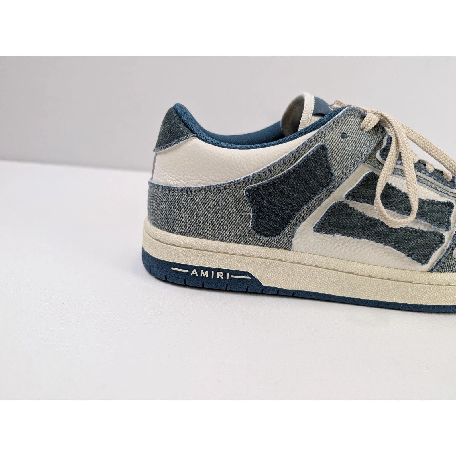 Amiri o1rshd1 Vintage Denim Skel Top Low in Slate Blue Size US 11 / EU 44 - 4 Thumbnail