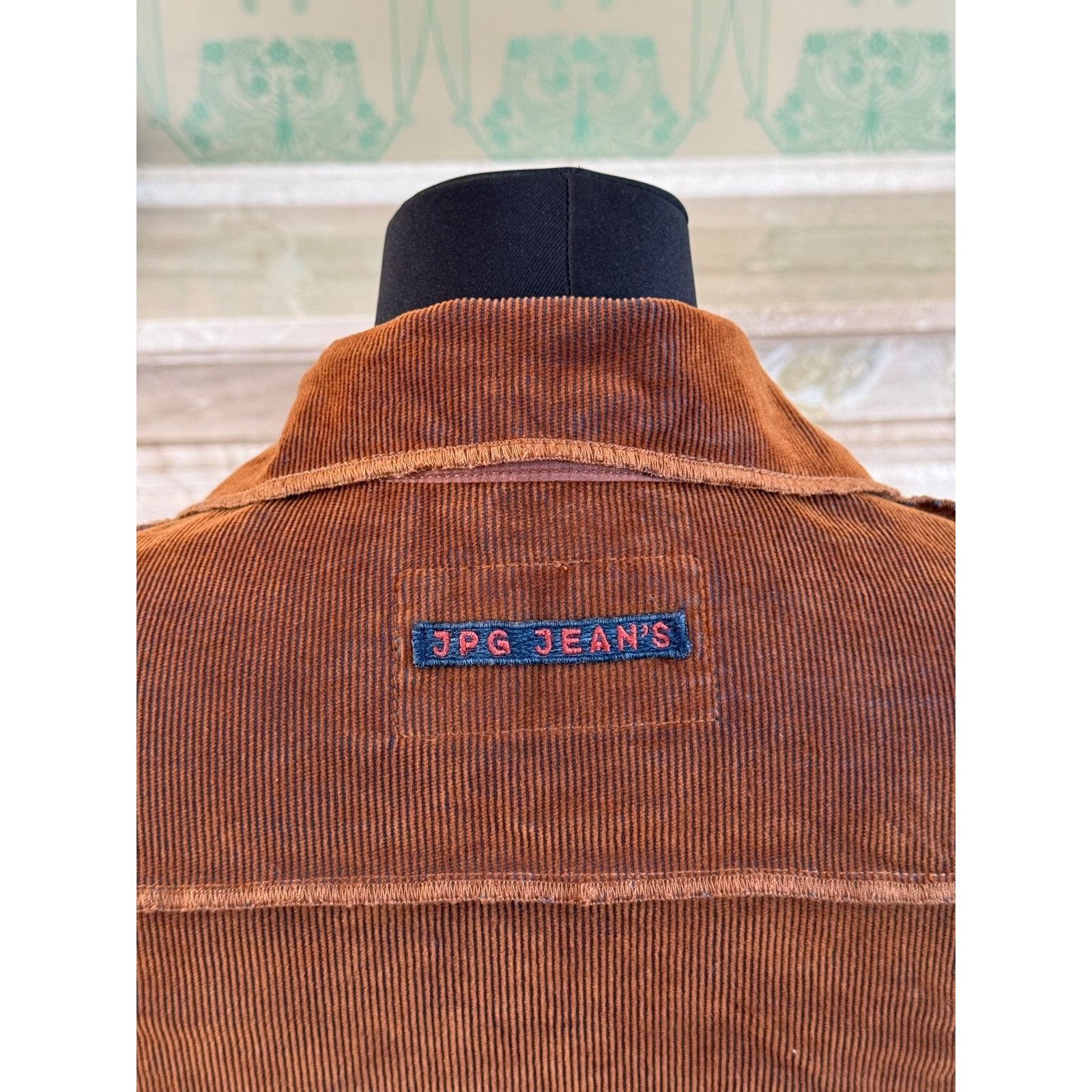 Jean Paul Gaultier Vintage Jean Paul Gaultier Rust Corduroy Blue Brown Jacket S Size S / US 4 / IT 40 - 5 Thumbnail