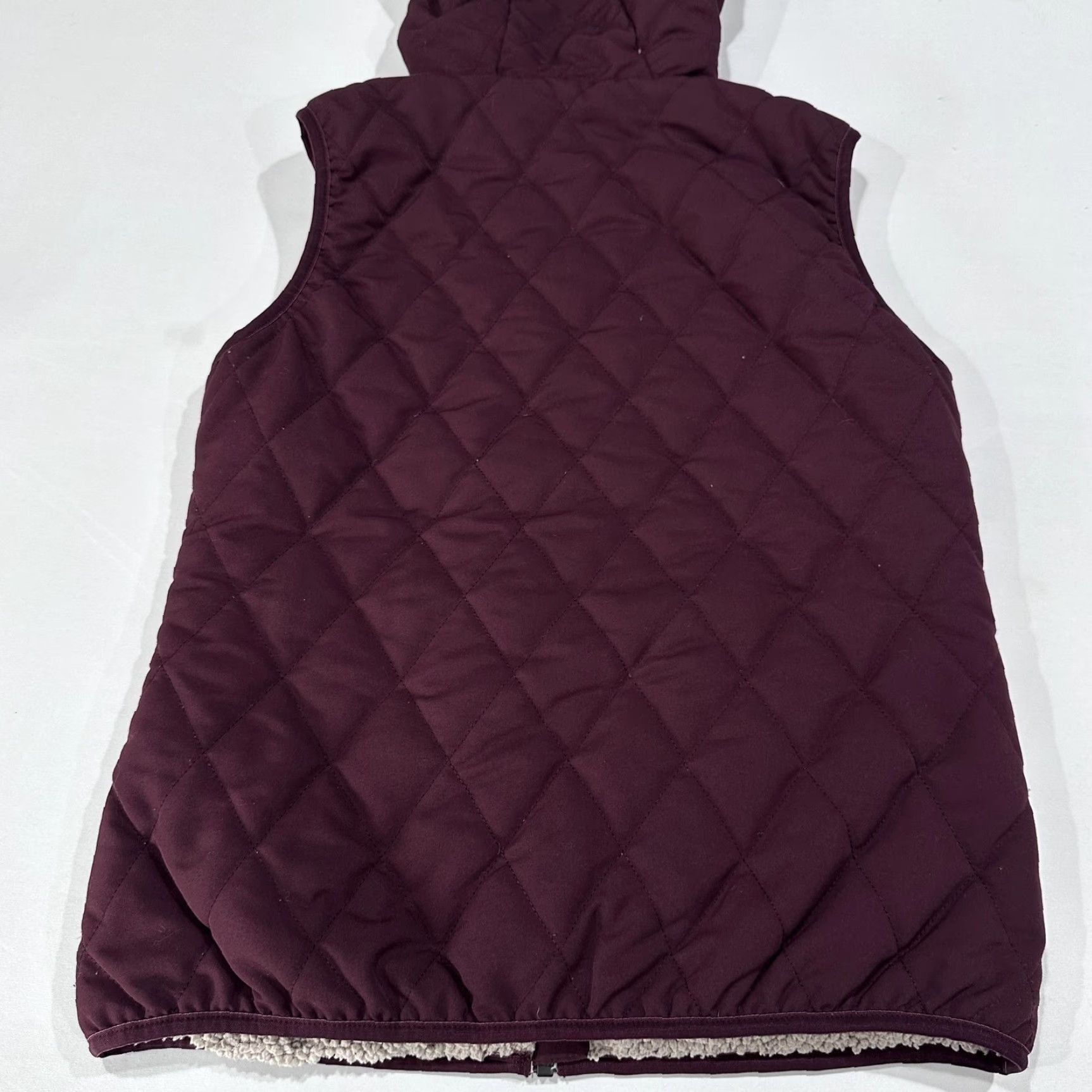 Eddie Bauer Eddie Bauer Quilted Vest S Burgundy Hooded Lined Pockets Full Zip Women's Vest Size S / US 4 / IT 40 - 4 Thumbnail