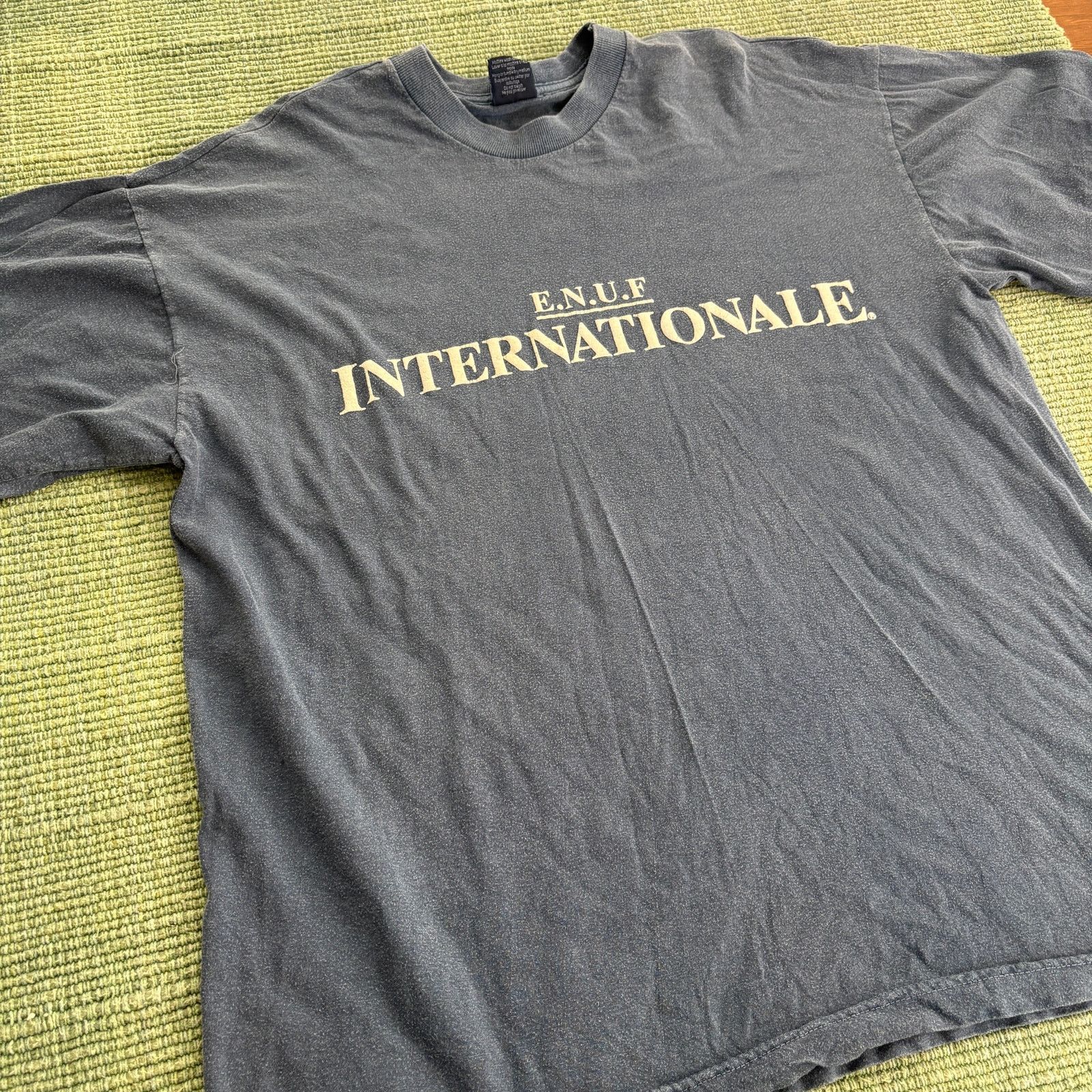 Vintage Vintage ENUF Internationale blue 90s cotton tee shirt Size US XL / EU 56 / 4 - 6 Thumbnail