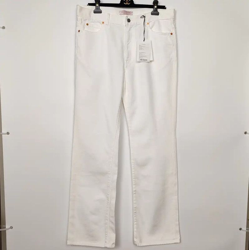 Valentino Valentino White Cotton Casual Pants for Men 0089 Size US 32 / EU 48 - 1 Thumbnail