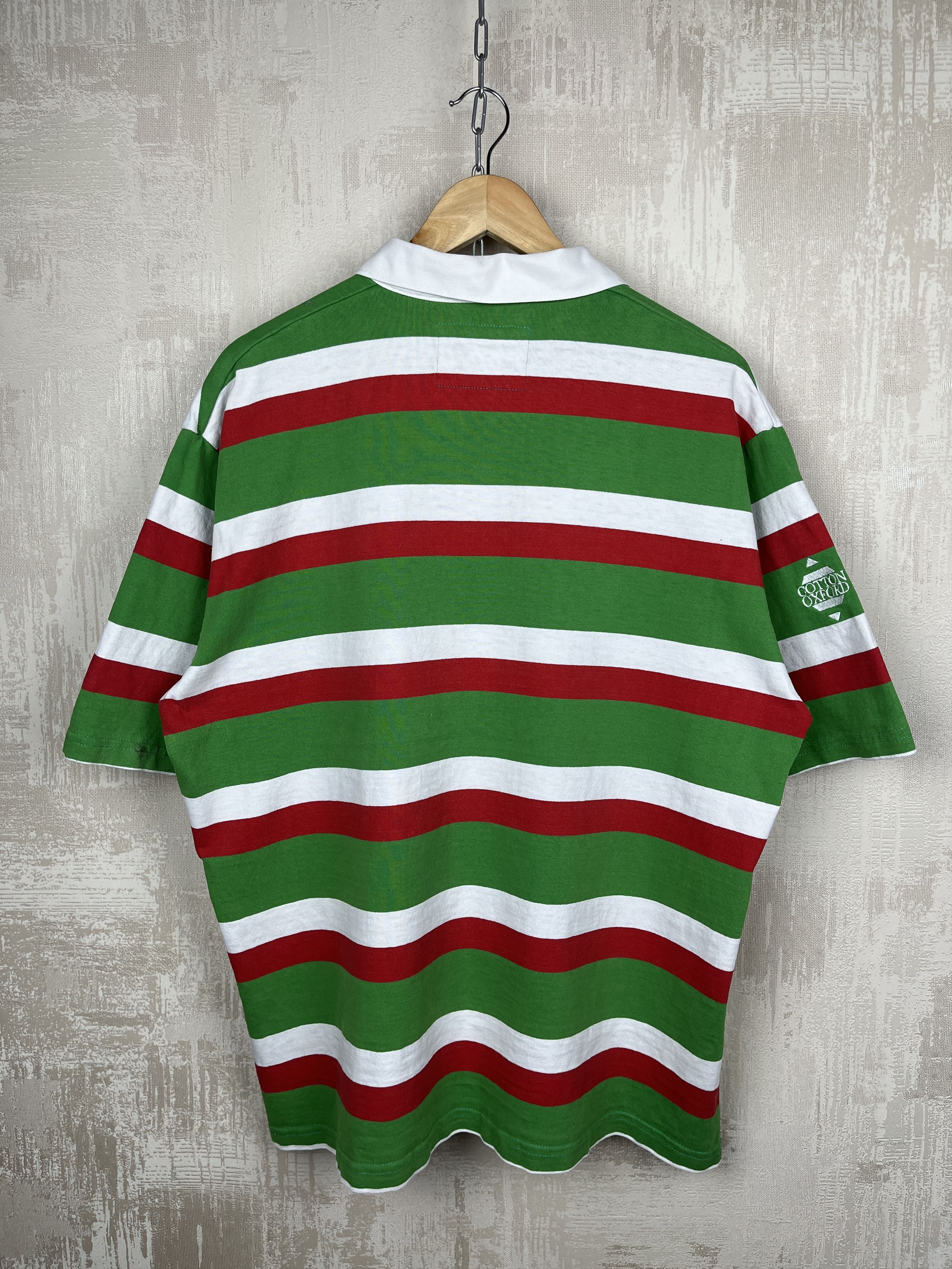 Cotton Traders 90s Leicester Tigers Vintage Rugby Shirt S/S Jersey Size US XL / EU 56 / 4 - 19 Thumbnail