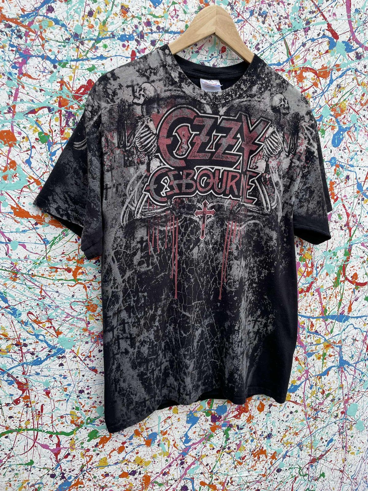 Hanes Vintage Ozzy Osbourne tshirt band tee all over print Sabbath Size US M / EU 48-50 / 2 - 4 Thumbnail