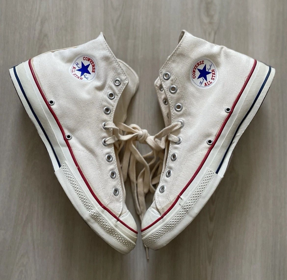 Converse Vintage 60s Converse High Tops Made in USA Blue Label Sz 12 Size US 12 / EU 45 - 1 Thumbnail