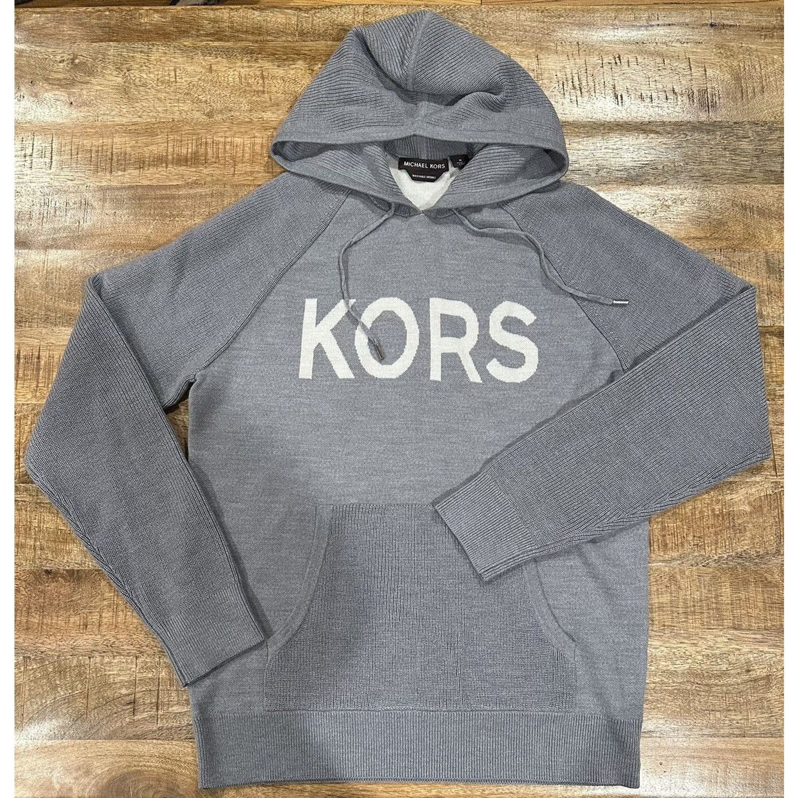 Michael Kors Michael Kors ‘KORS’ Merino Wool Hooded Sweatshirt Medium Size US M / EU 48-50 / 2 - 1 Thumbnail