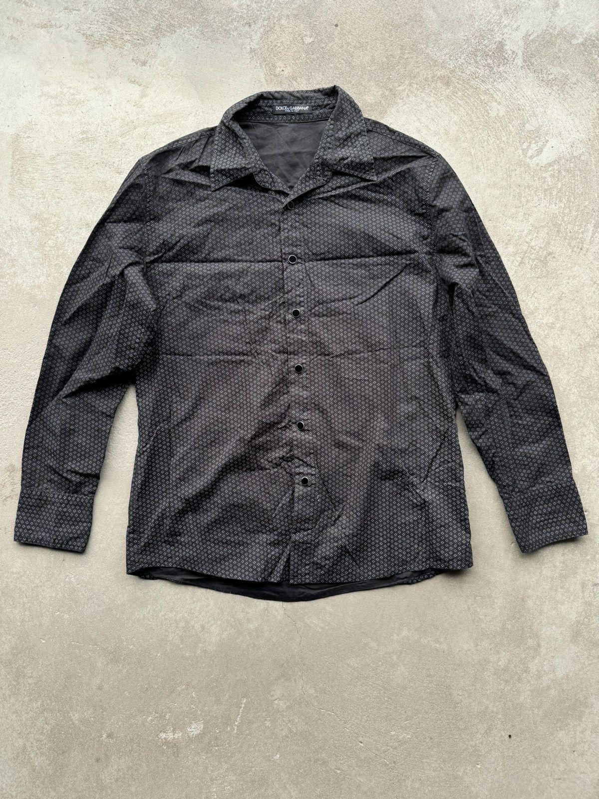 dolce e gabbana ビンテージシャツ Dolce Gabbana D&G Vintage Denim Indigo Blue Shirt Mens Made