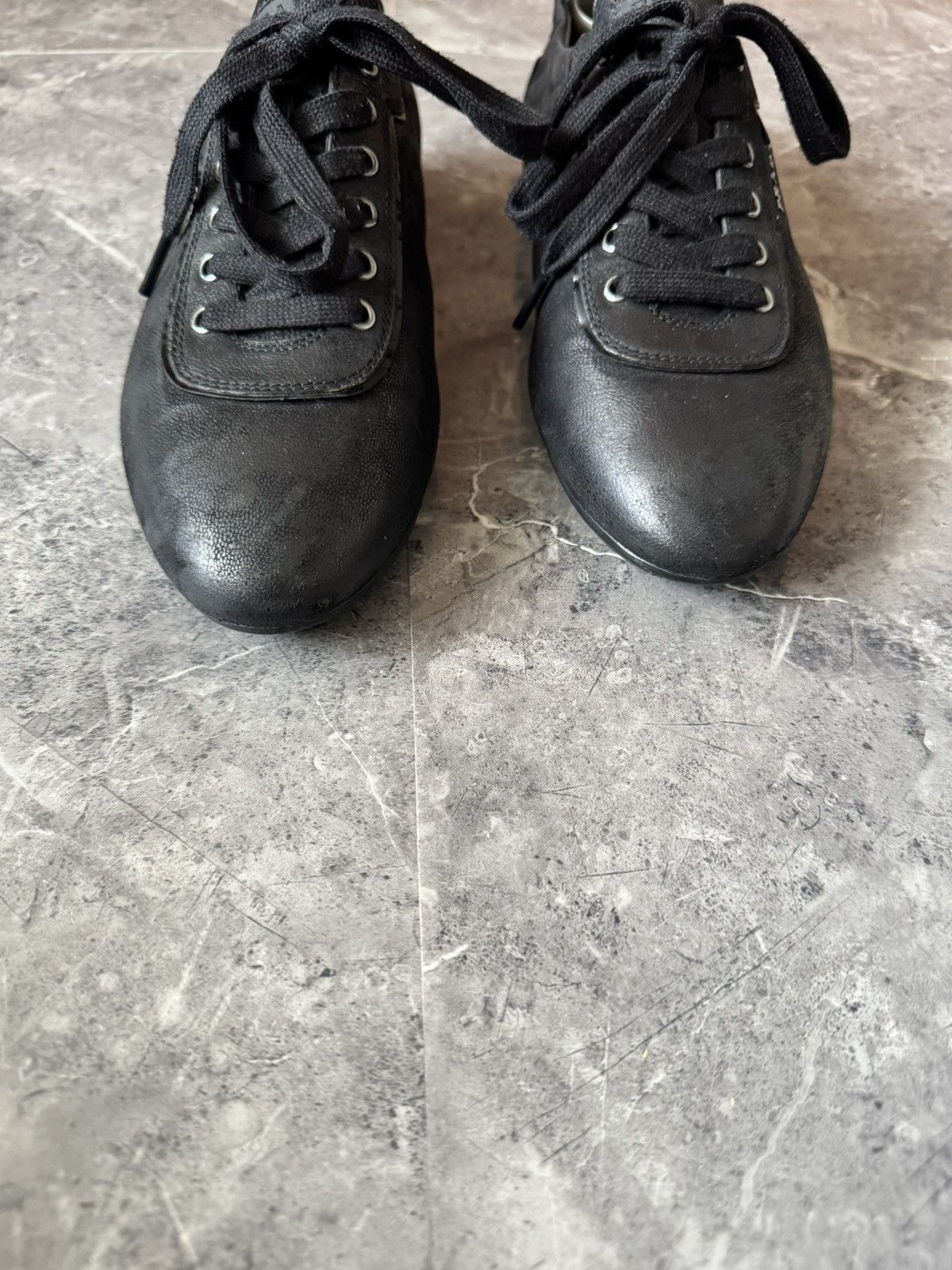 Prada Prada Shoes Real Leather Black Americas Cup Vintage Y2k Swag Size US 10 / IT 40 - 4 Thumbnail