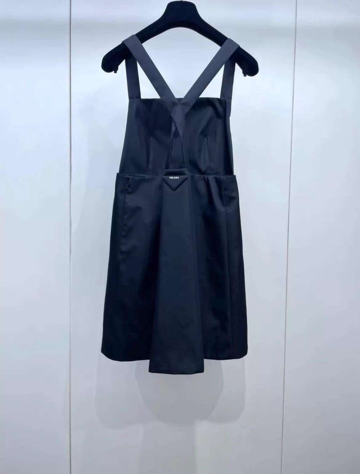 Prada Prada 23ss Black Crystal-Buckle Nylon Suspender Dress Size S / US 4 / IT 40 - 2 Thumbnail