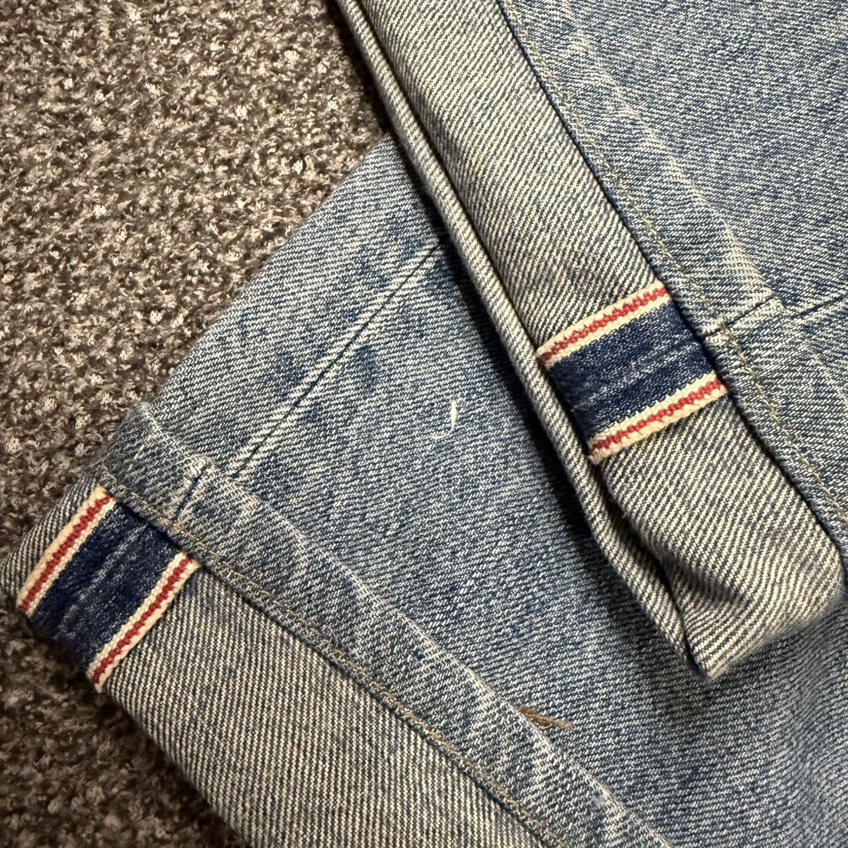 Edwin Vintage 90s Selvedge Edwin 505xx Distressed Light Wash Denim Size US 32 / EU 48 - 7 Thumbnail