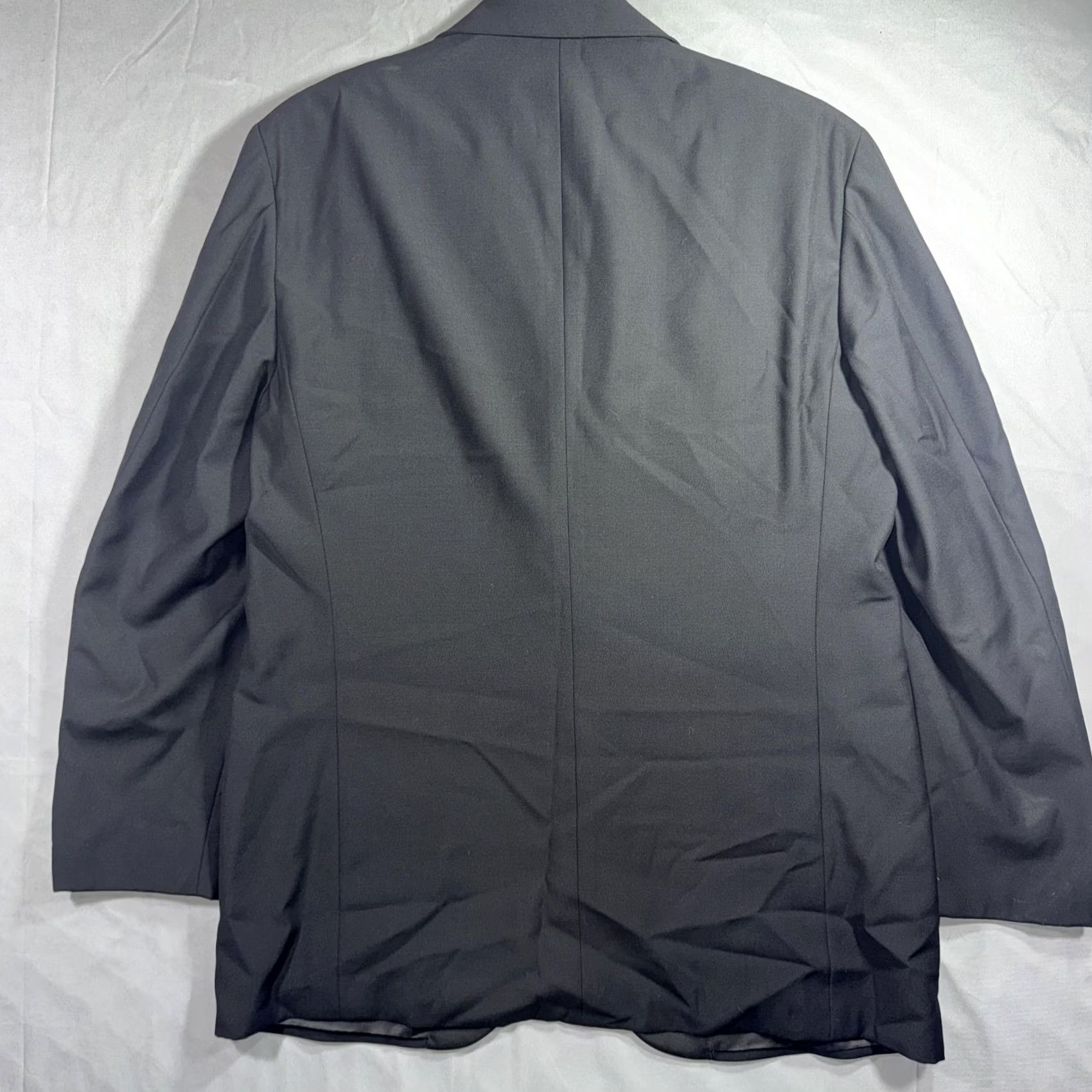 Polo Ralph Lauren Polo Ralph Lauren Tuxedo Jacket Mens 44R Black Wool One-Button Formal Made Italy Jacket/Coat Single-Breasted Notch Lapel Satin Detail Wool Blazer Size US XXL / EU 58 / 5 - 2 Thumbnail
