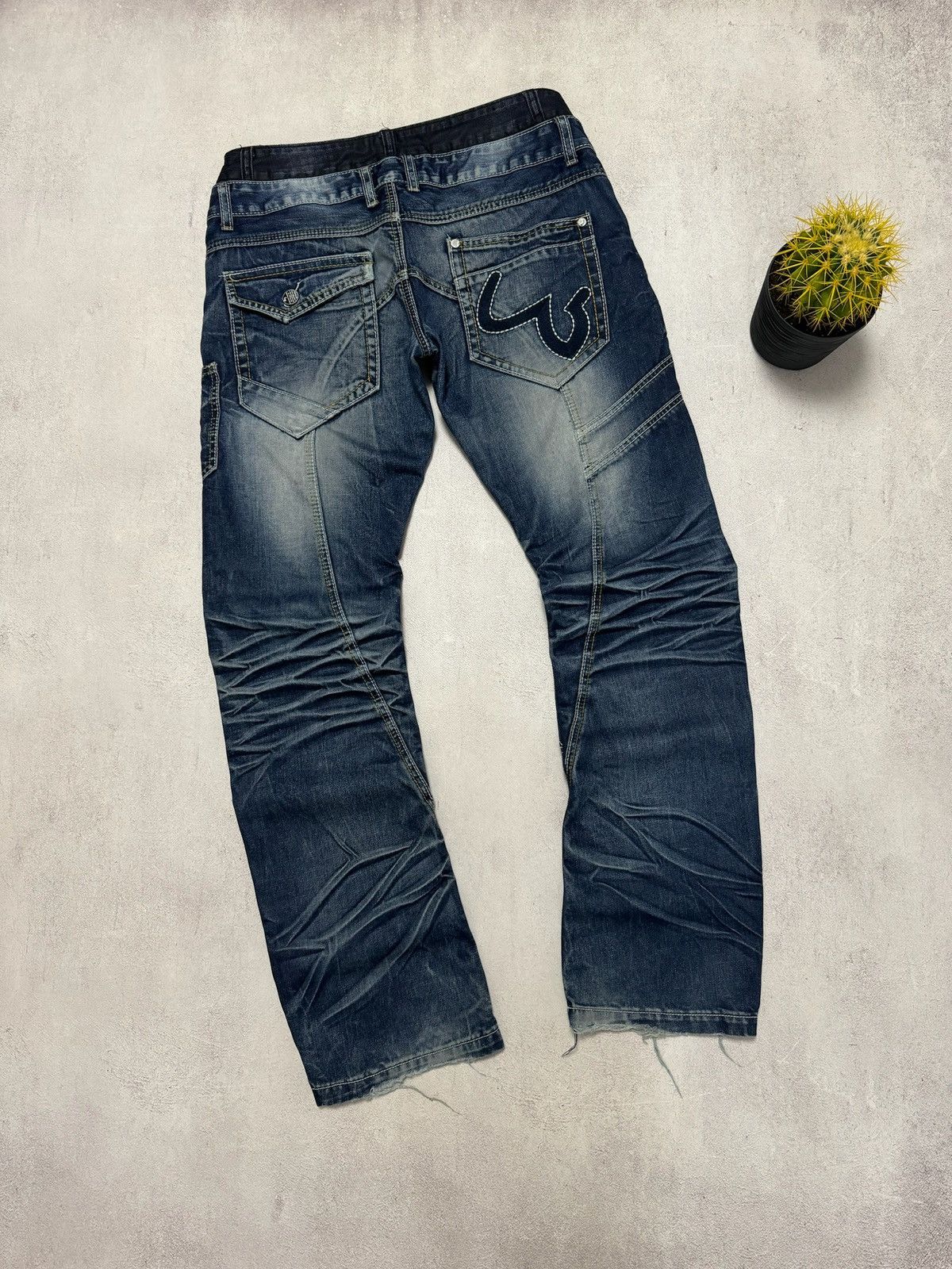 If Six Was Nine × Japanese Brand Vintage Okishama Samoki Jeans Japanese Denim Pants Opium Y2K Size US 32 / EU 48 - 9 Thumbnail