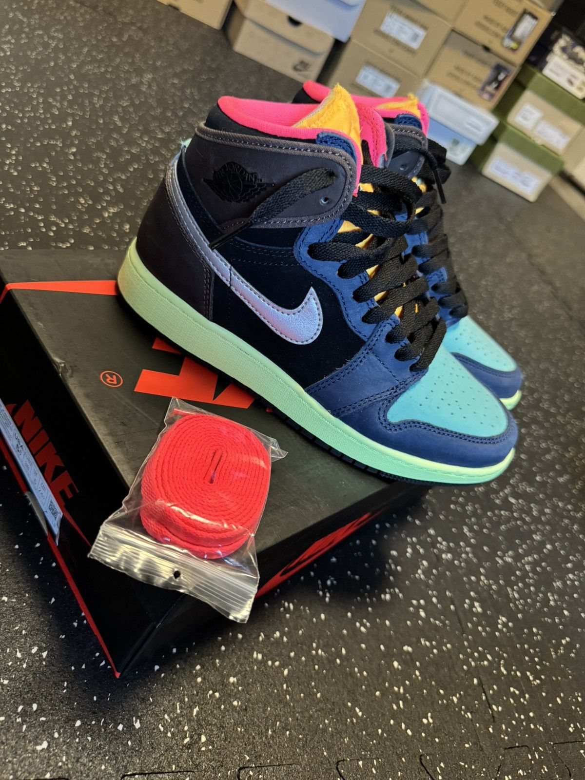 Jordan High Tokyo Bio Hack Kids brown orange pink