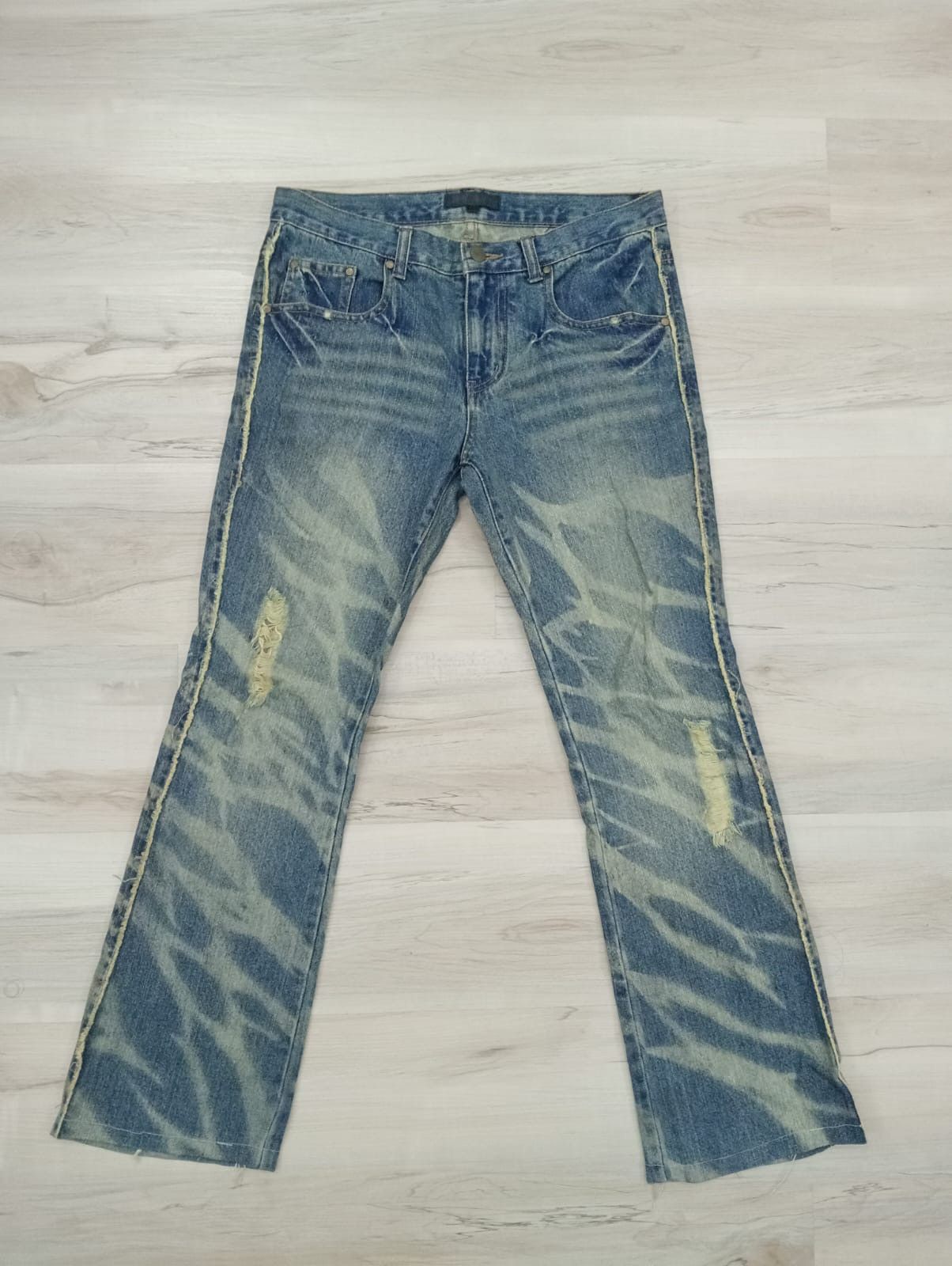 If Six Was Nine × Japanese Brand Black Baccara distressed punk denim flared Size US 32 / EU 48 - 1 Thumbnail