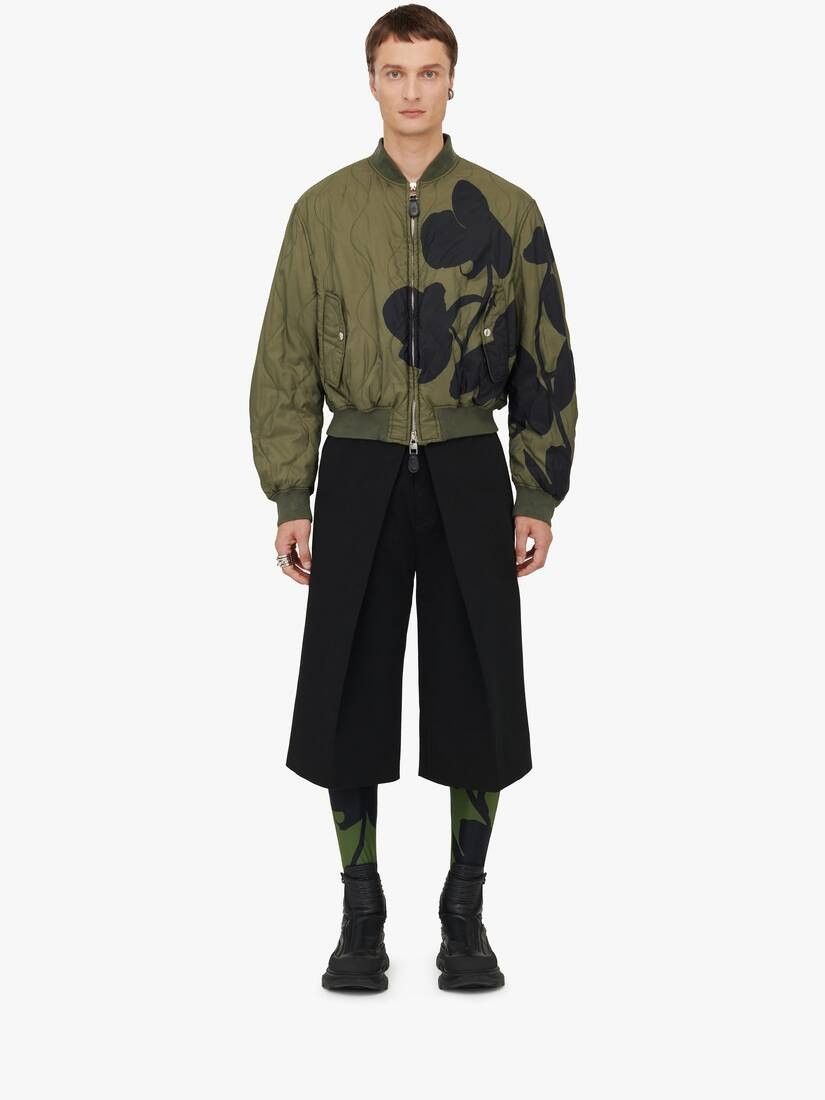 Alexander McQueen o1w1db10725 Orchid Bomber Jacket in Khaki/Black Size US M / EU 48-50 / 2 - 2 Thumbnail