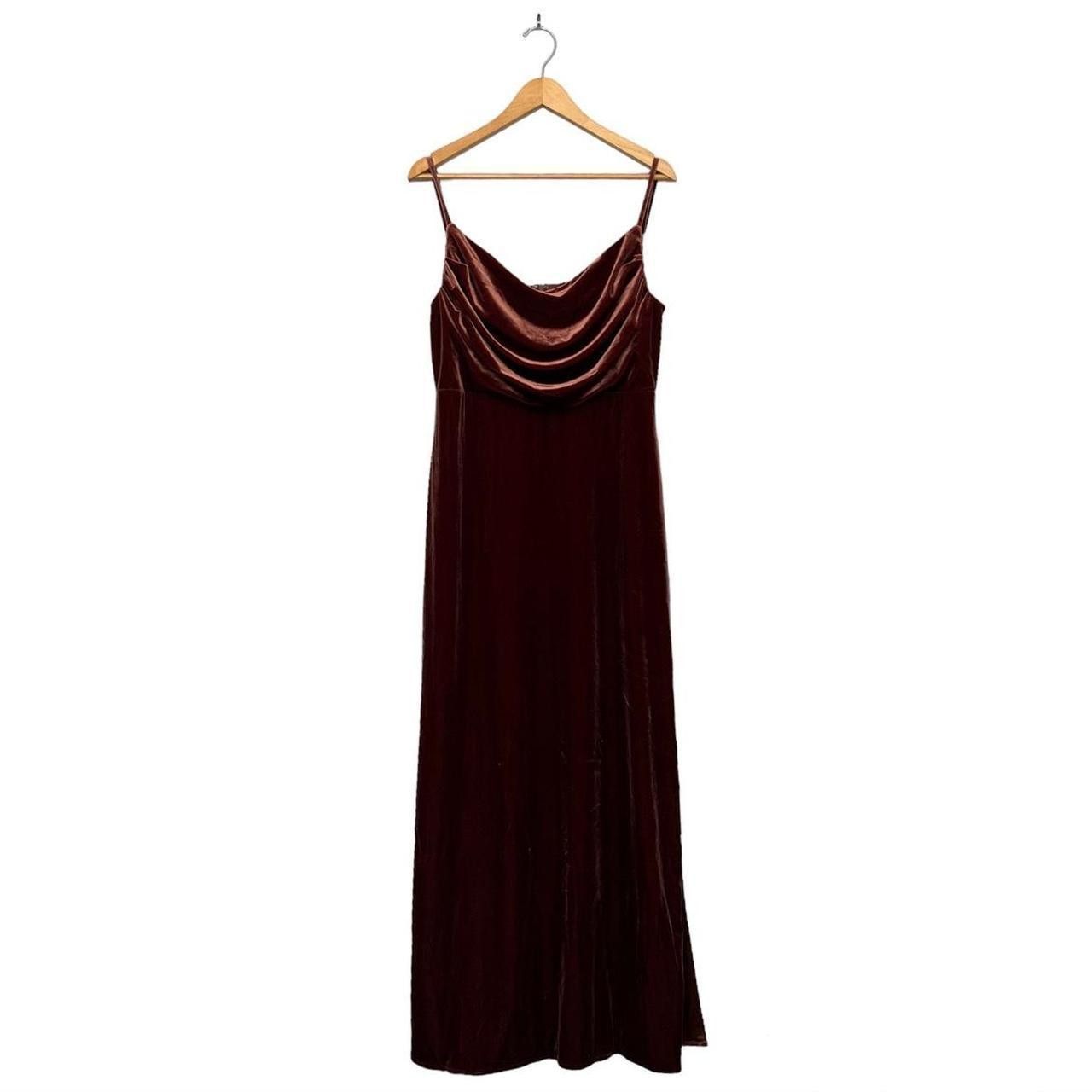 Other Revelry Skye terracotta velour velvet bridesmaids dress Size XXL / US 16-18 / IT 52-54 - 1 Thumbnail