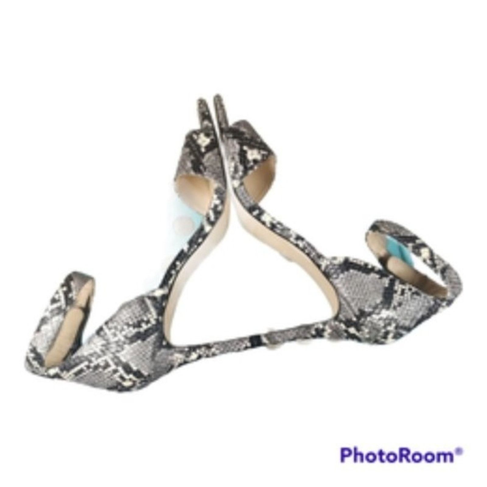 Nine West Nine West Open Toe Heels Size Gray & Black Size 8.5 Size US 8.5 / IT 38.5 - 6 Thumbnail