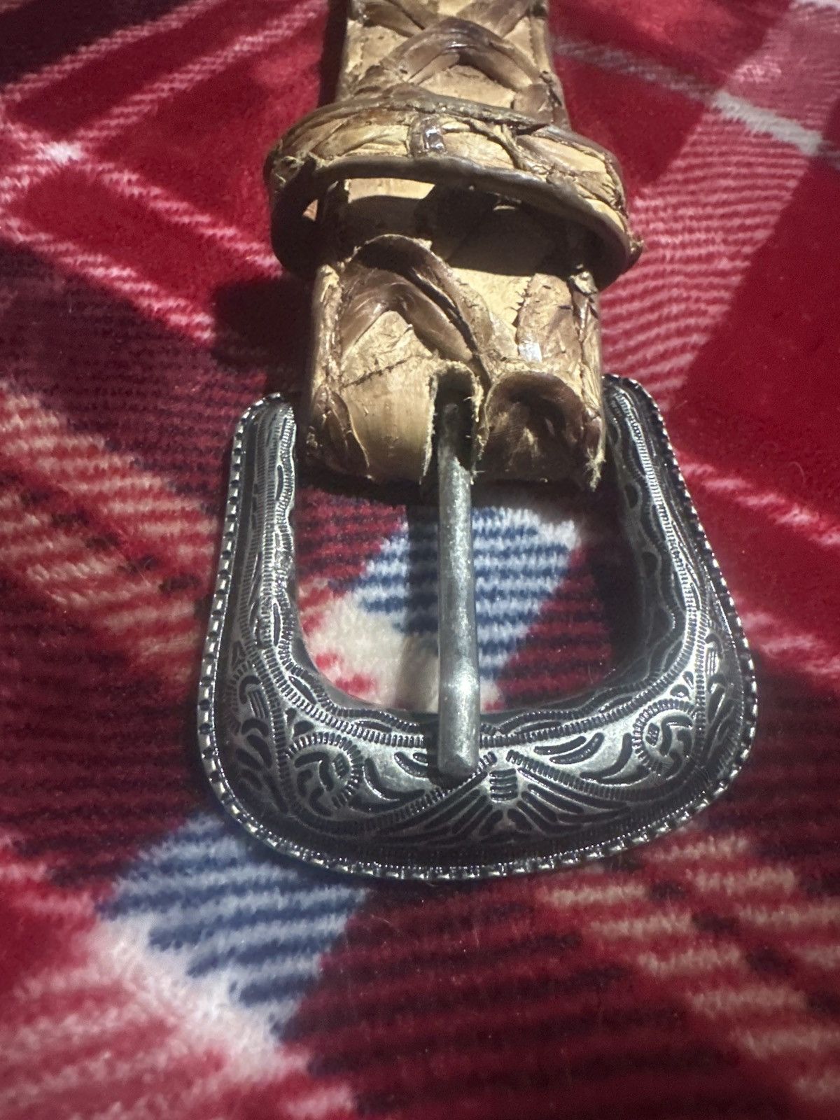 Other Pirarucu handmade leather belt Size 36 - 2 Thumbnail