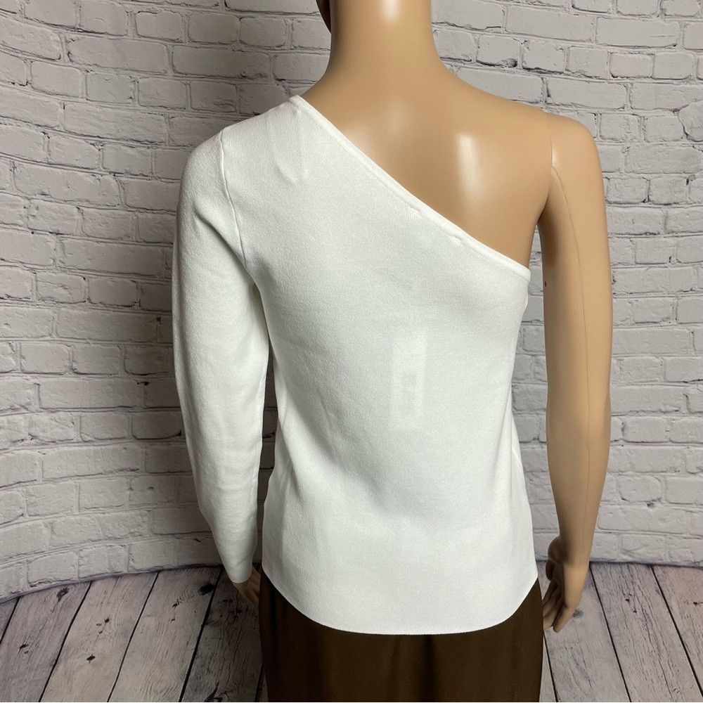 525 America NWT New 525 America One Sleeve White Knit Top Size M Size M / US 6-8 / IT 42-44 - 5 Thumbnail