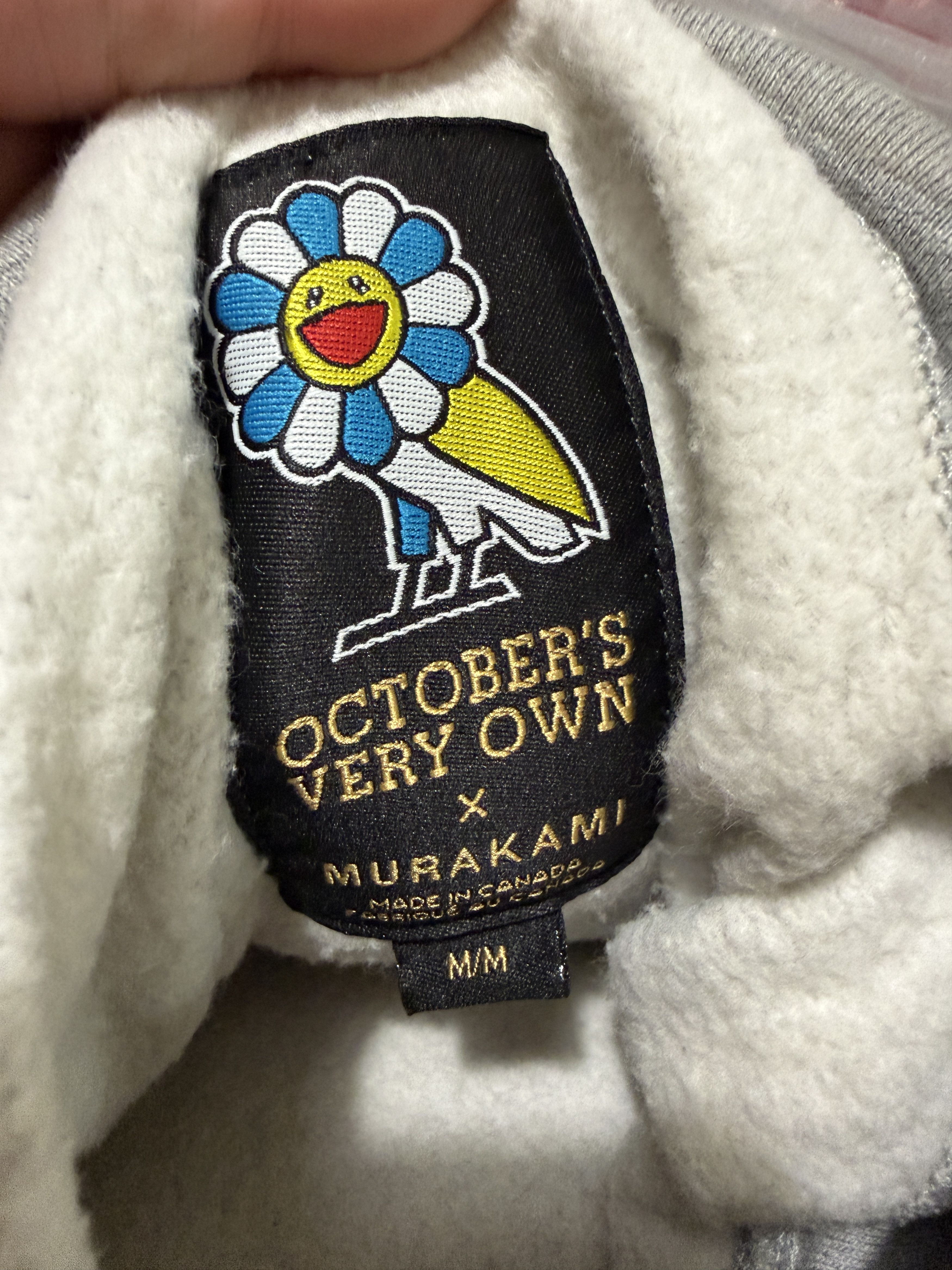 October's Very Own × Takashi Murakami OVO X Murakami Hoodie Grey 2018 OG Flower Owl Size US M / EU 48-50 / 2 - 7 Thumbnail