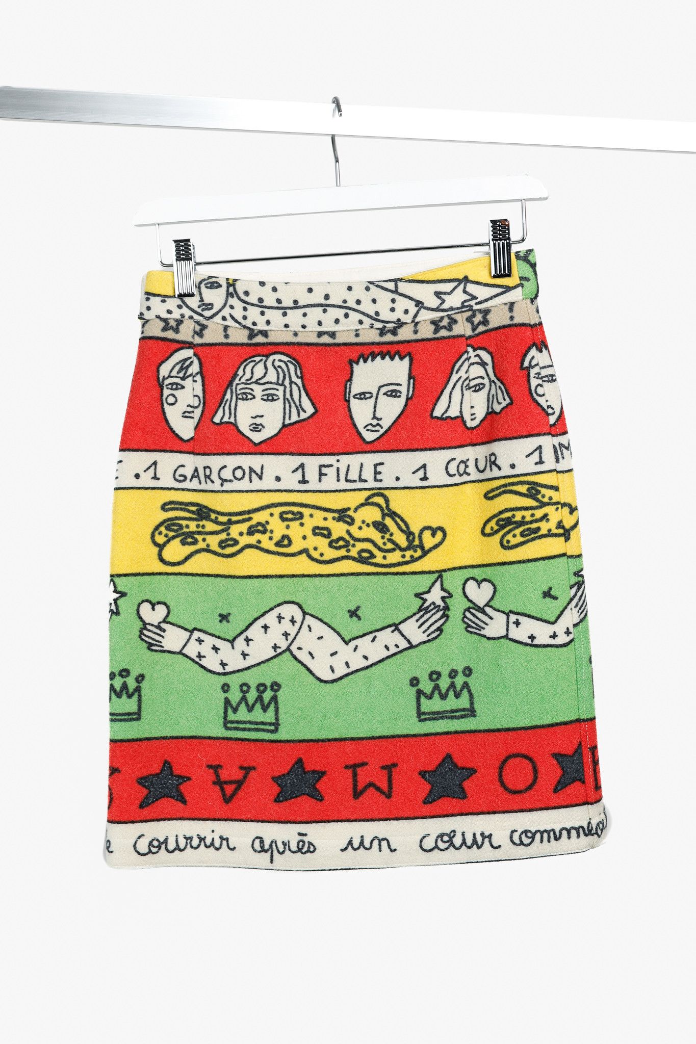 Jean Charles De Castelbajac Jean Charles de Castelbajac Illustrations Wool Skirt Size 26" / US 2 / IT 38 - 2 Thumbnail