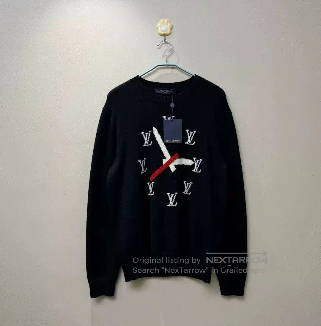 Louis Vuitton louis vuitton black clock logo sweater. Size US L / EU 52-54 / 3 - 1 Thumbnail