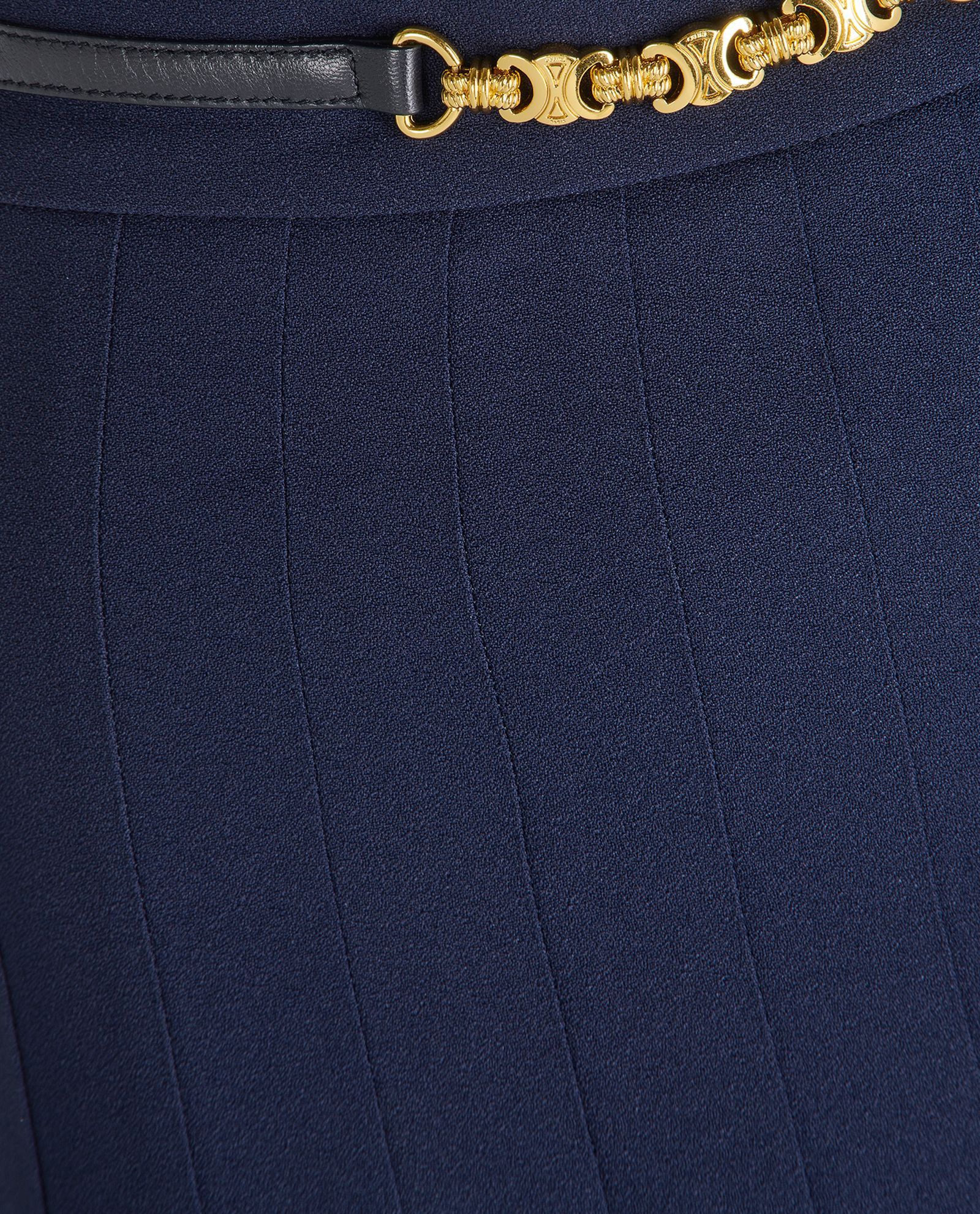 Celine o1y0725 Midi Skirt in Navy Blue Size 28" / US 6 / IT 42 - 3 Thumbnail
