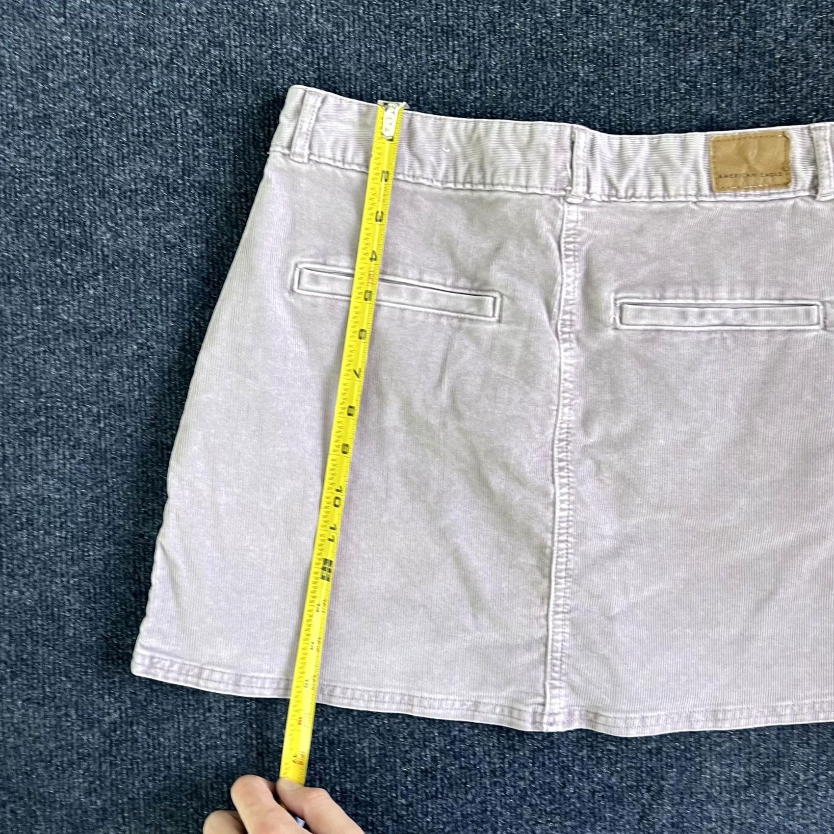 Vintage VINTAGE? NO -> American Eagle Skirt Womens Medium Purple Corduroy Mini Super Stretch Casual Size 32" / US 10 / IT 46 - 5 Thumbnail
